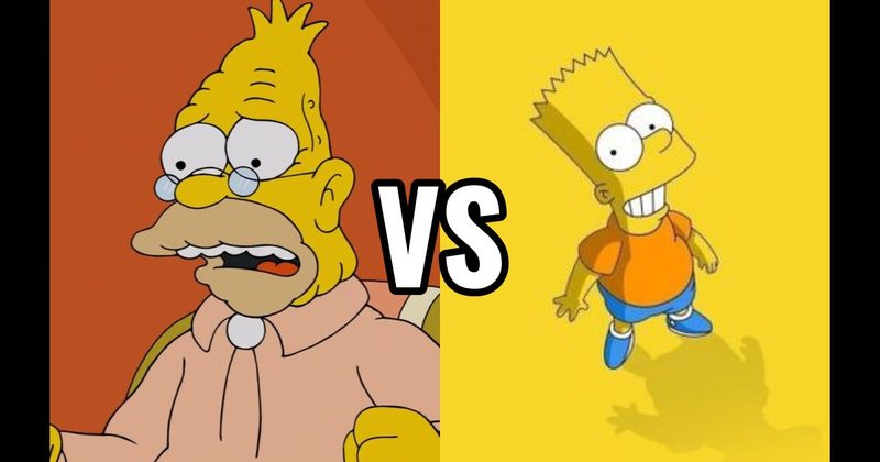 Abe Simpson vs. Bart Simpson