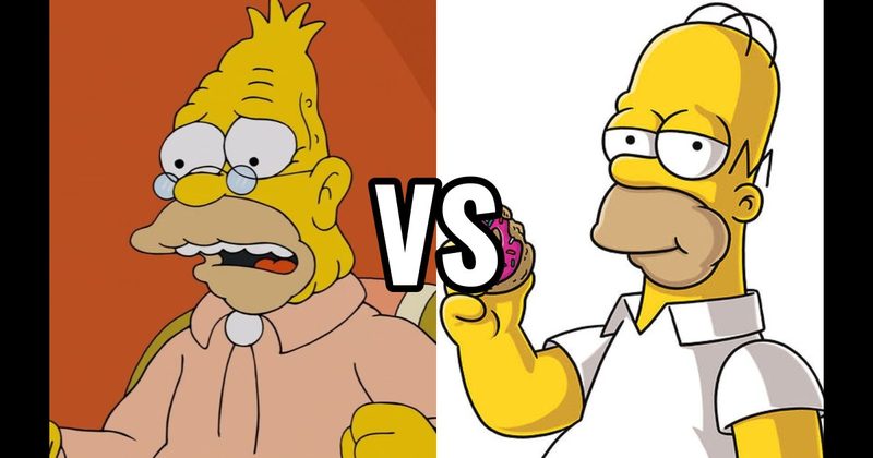 Abe Simpson vs. Homer Simpson