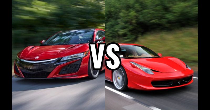 Acura NSX vs. Ferrari 458 Italia