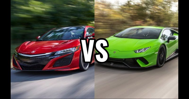 Acura NSX vs. Lamborghini Huracán