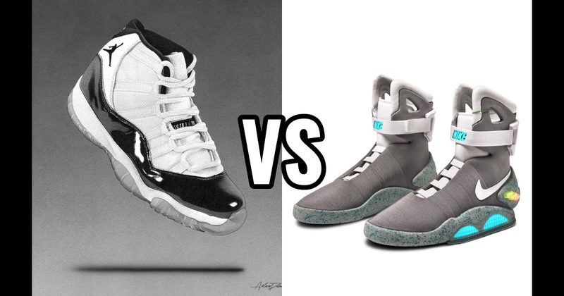 Air Jordan 11 vs. Nike MAG (Back to the Future)