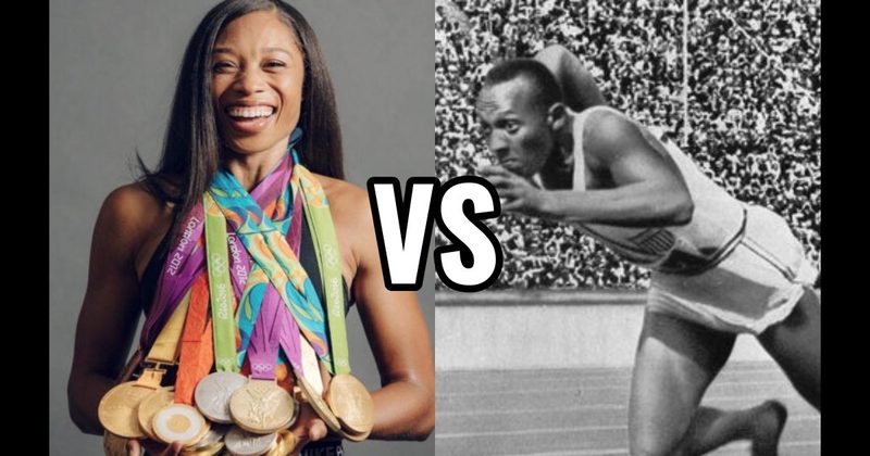 Allyson Felix vs. Jesse Owens