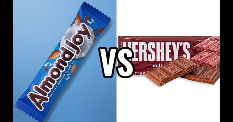Almond Joy vs. Hershey’s Milk Chocolate Bar