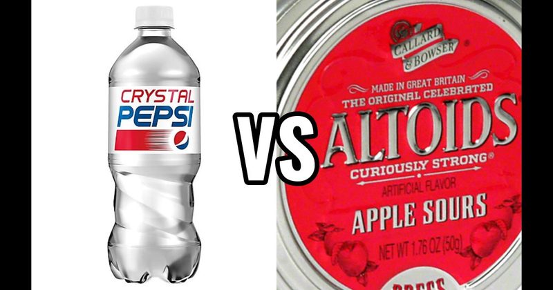 Altoids Sours vs. Crystal Pepsi