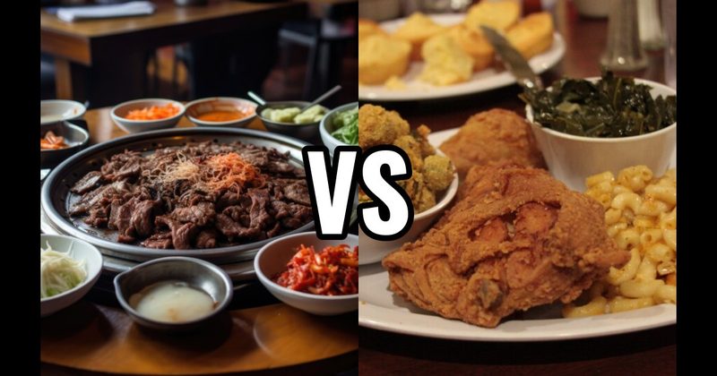 American South Food vs. Korean Food