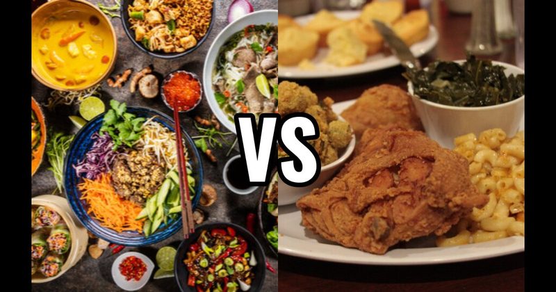 American South Food vs. Thai Food
