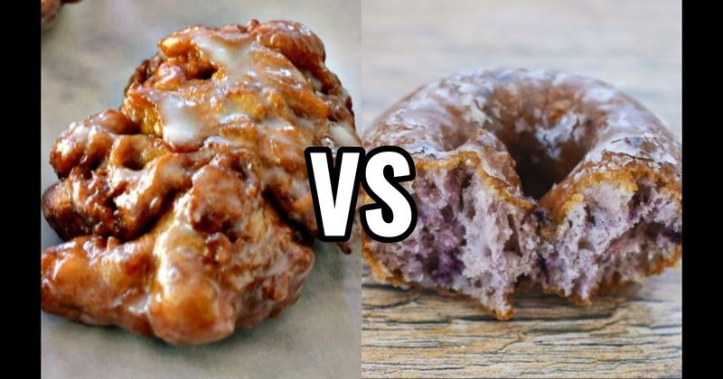 Apple Fritter vs. Blueberry Cake Donut