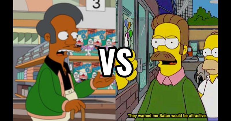 Apu vs. Ned Flanders