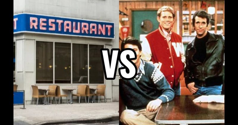 ARNOLD’S DRIVE-IN (Happy Days) vs. Monk’s Café (Seinfeld)