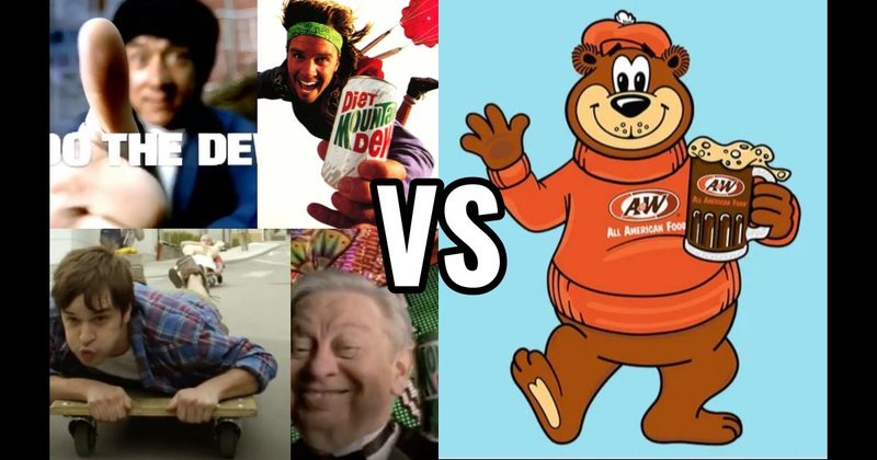 A&W Root Bear vs. Mountain Dew’s “Do the Dew” Crew