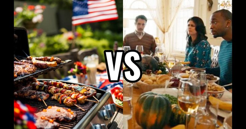 Barbecuing on Memorial / Labor Day vs. Thanksgiving Dinner