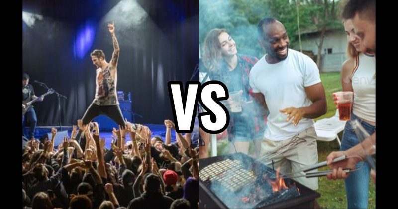 Backyard BBQ/Cookout vs. Live Music/Concert