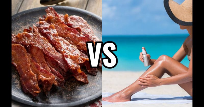 Bacon Cooking vs. Sunscreen