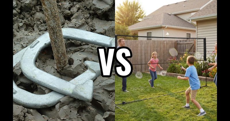 Badminton vs. Horseshoes