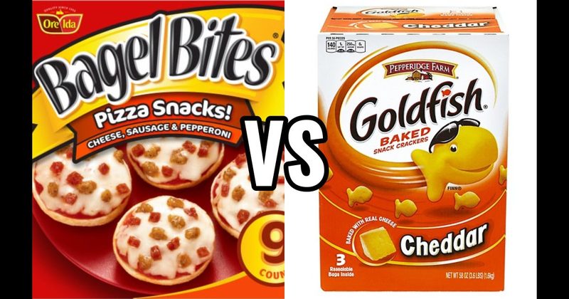 Bagel Bites vs. Goldfish Crackers