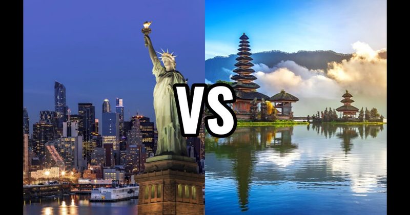 Bali, Indonesia vs. New York City