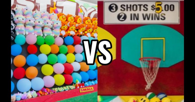Balloon Darts vs. Basketball Toss