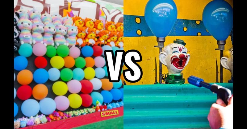 Balloon Darts vs. Water Gun Race