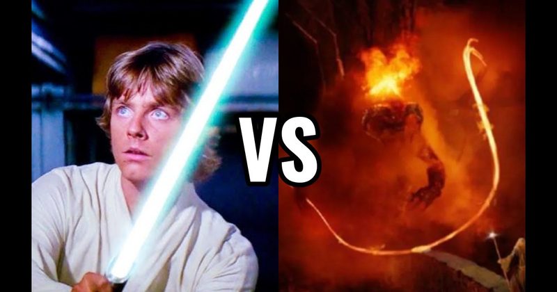 Balrog's Fire Whip (Fellowship of the Ring) vs. Lightsaber (Star Wars)