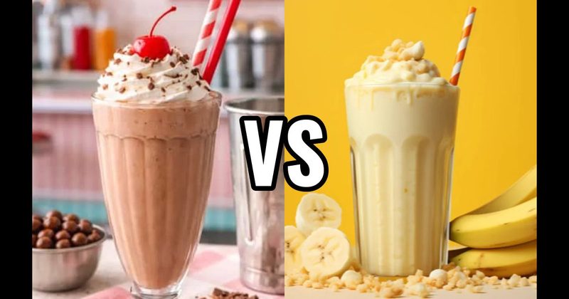 Banana Milkshake vs. Classic Chocolate Milkshake