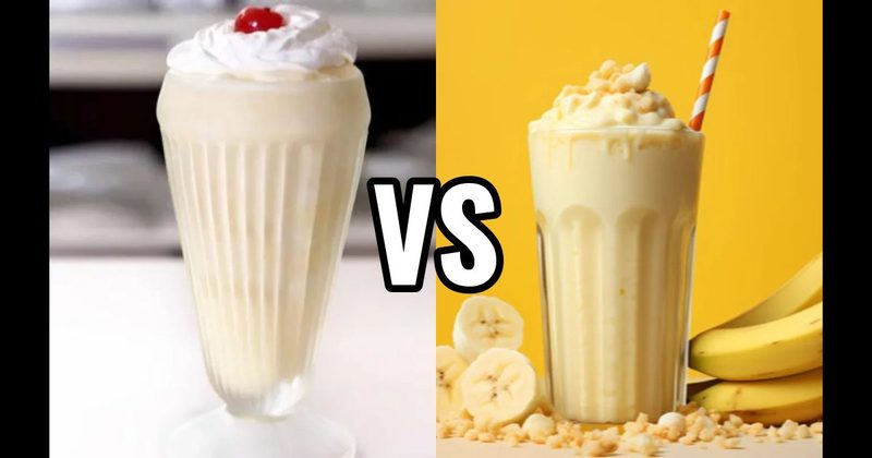 Banana Milkshake vs. Malted Vanilla Milkshake