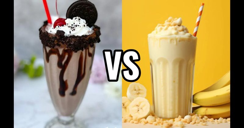 Banana Milkshake vs. Oreo Cookies & Cream Milkshake