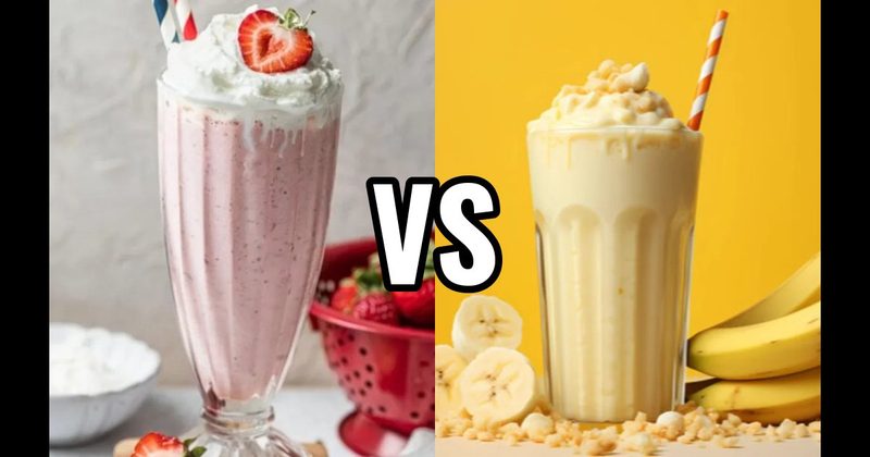 Banana Milkshake vs. Strawberry Milkshake