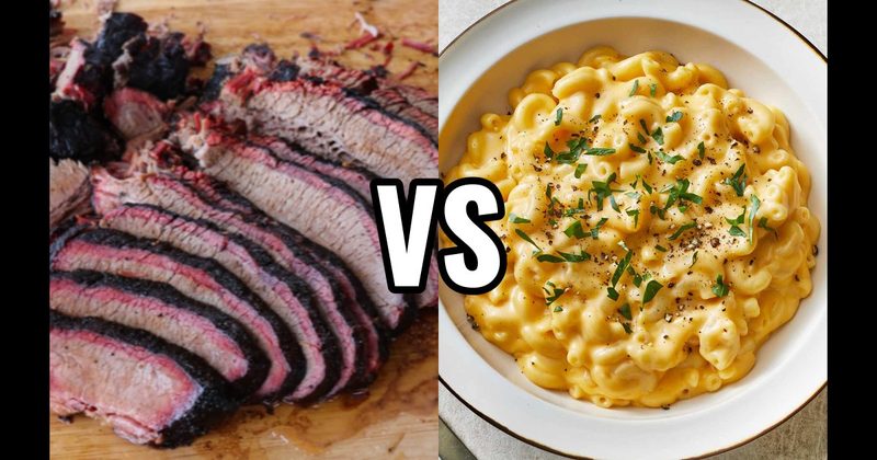 Barbecue Brisket vs. Macaroni and Cheese