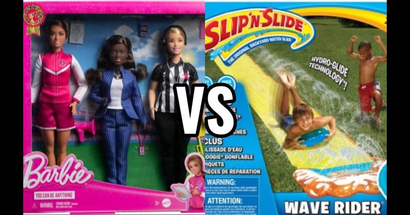 Barbie Dolls vs. Slip ’N Slide