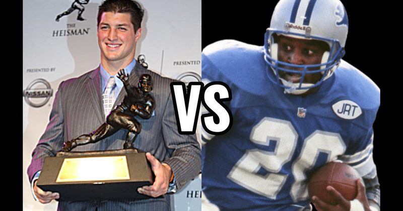 Barry Sanders vs. Tim Tebow