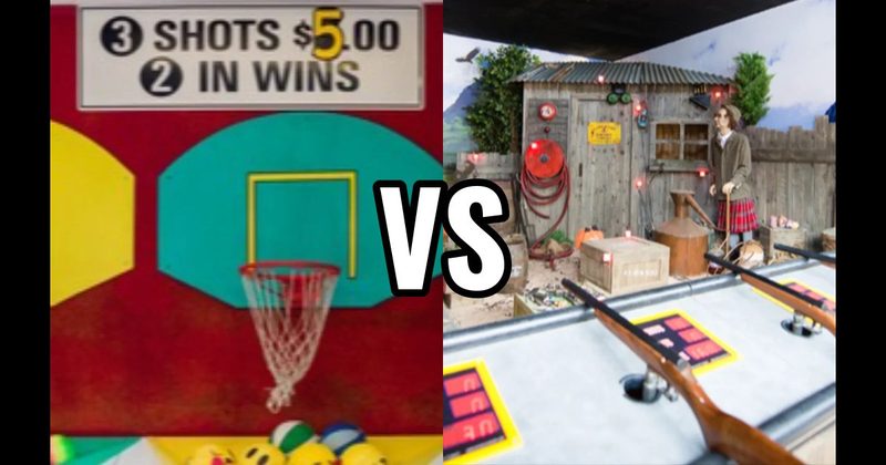 Basketball Toss vs. Shooting Gallery