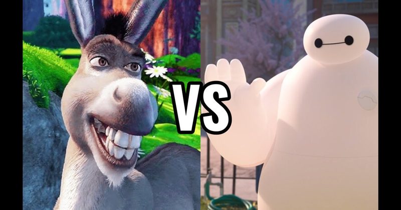 Baymax (Big Hero 6) vs. Donkey (Shrek)