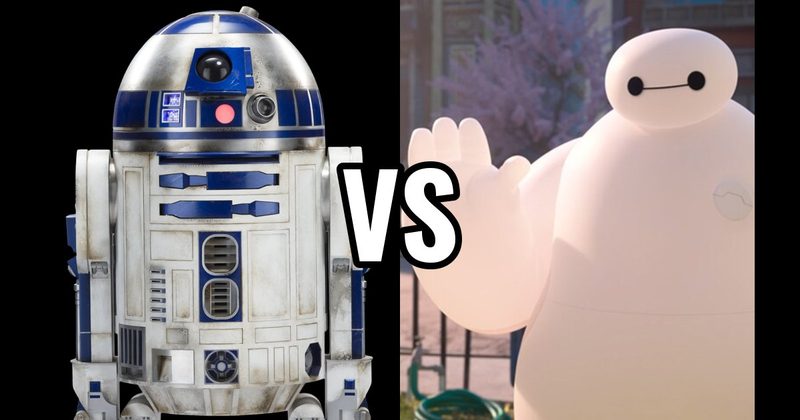 Baymax (Big Hero 6) vs. R2-D2 (Star Wars)