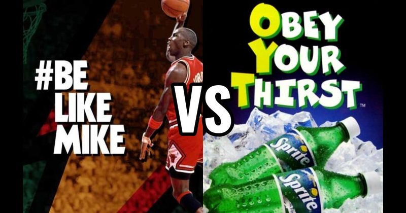 “Be Like Mike” vs. “Obey Your Thirst”