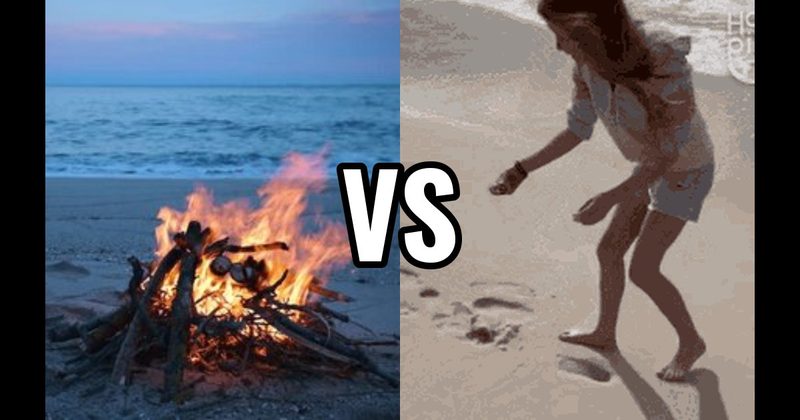 Beach Bonfire & S'mores vs. Hunt for Seashells
