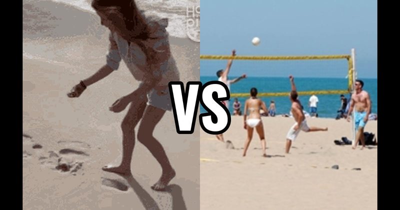 Beach Volleyball vs. Hunt for Seashells