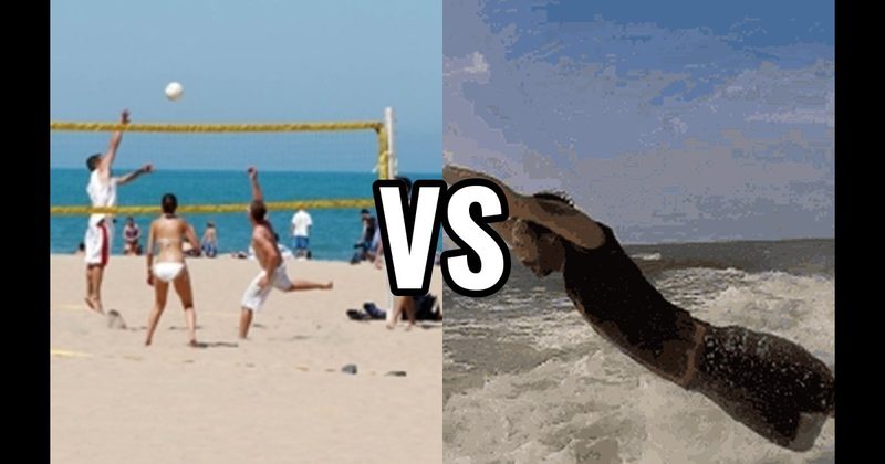 Beach Volleyball vs. Jump Waves