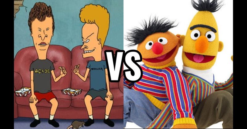 Beavis & Butt-Head (Beavis and Butt-Head) vs. Bert & Ernie (Sesame Street)