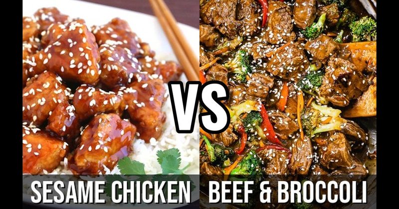 Beef & Broccoli vs. Sesame Chicken