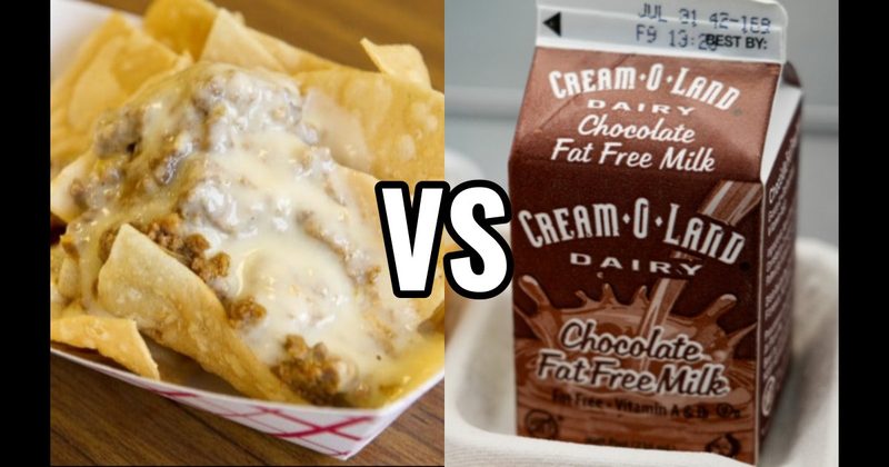 Beef Nachos vs. Chocolate Milk Carton