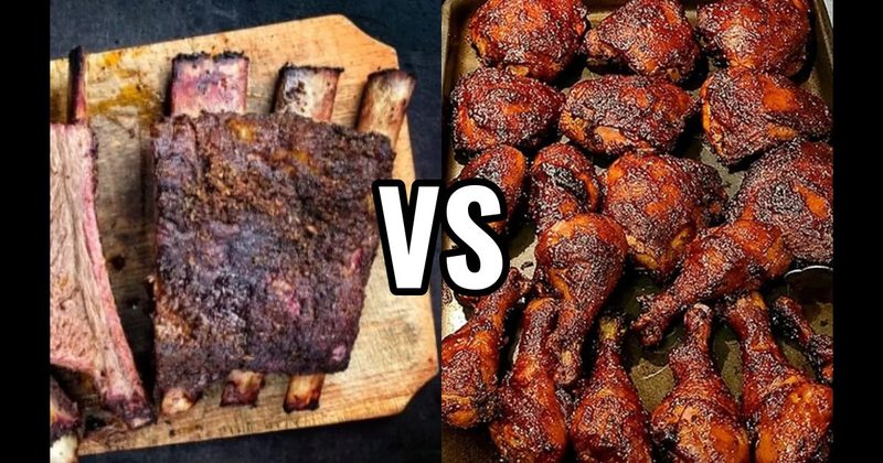 Beef Ribs vs. Smoked Chicken