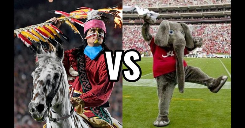 Big Al (Alabama Crimson Tide) vs. Osceola & Renegade (Florida State Seminoles)
