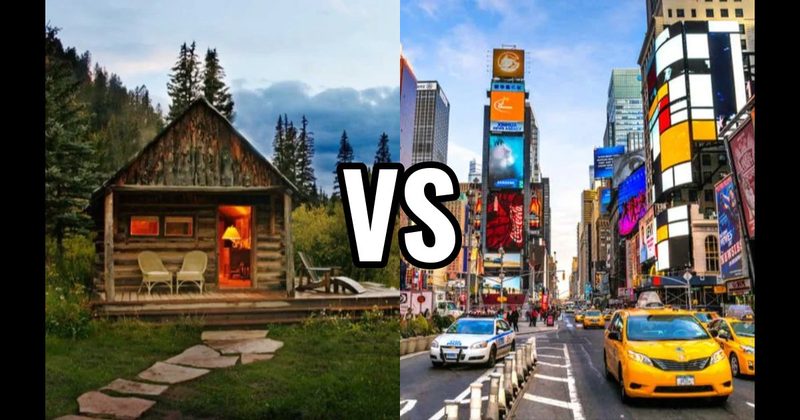 Big-City Getaway vs. Cabin in the Mountains