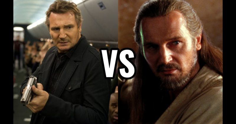 Bill Marks in Non-Stop vs. Qui-Gon Jinn in Star Wars: Episode I – The Phantom Menace