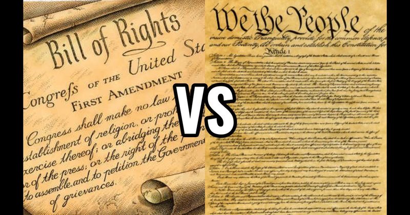 Bill of Rights (1791) vs. U.S. Constitution (1787)