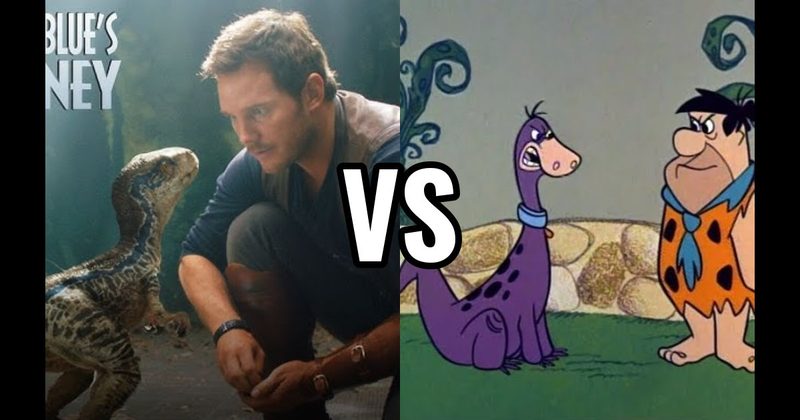 Blue (Jurassic World) vs. Dino (Flintstones)