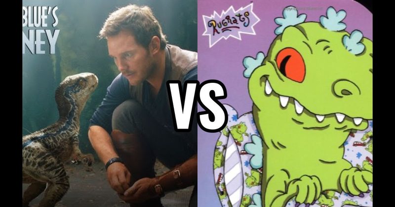 Blue (Jurassic World) vs. Reptar (Rugrats)