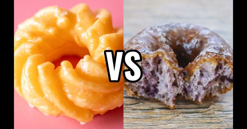 Blueberry Cake Donut vs. Cruller