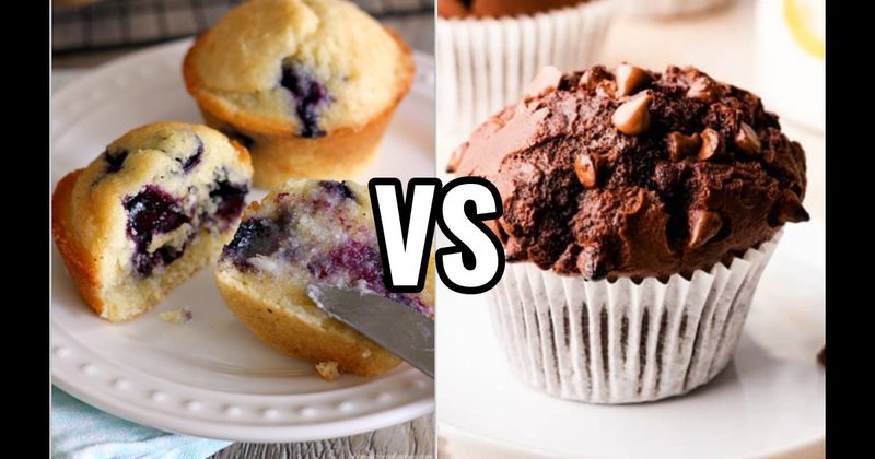 Blueberry Muffin vs. Double Chocolate Muffin