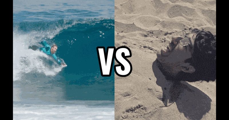 Body Surf vs. Bury Someone in Sand